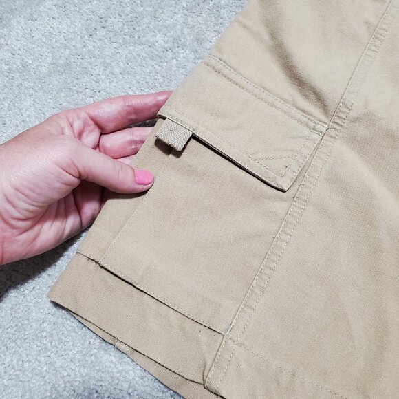 VINTAGE Sportif USA 2004 Organic Cotton Cargo Shorts 5" HR Y2K Safari Women's 12 - Picture 3 of 15